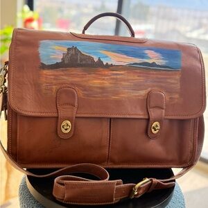 Vintage Coach Leather Diplomat Briefcase Style 0532